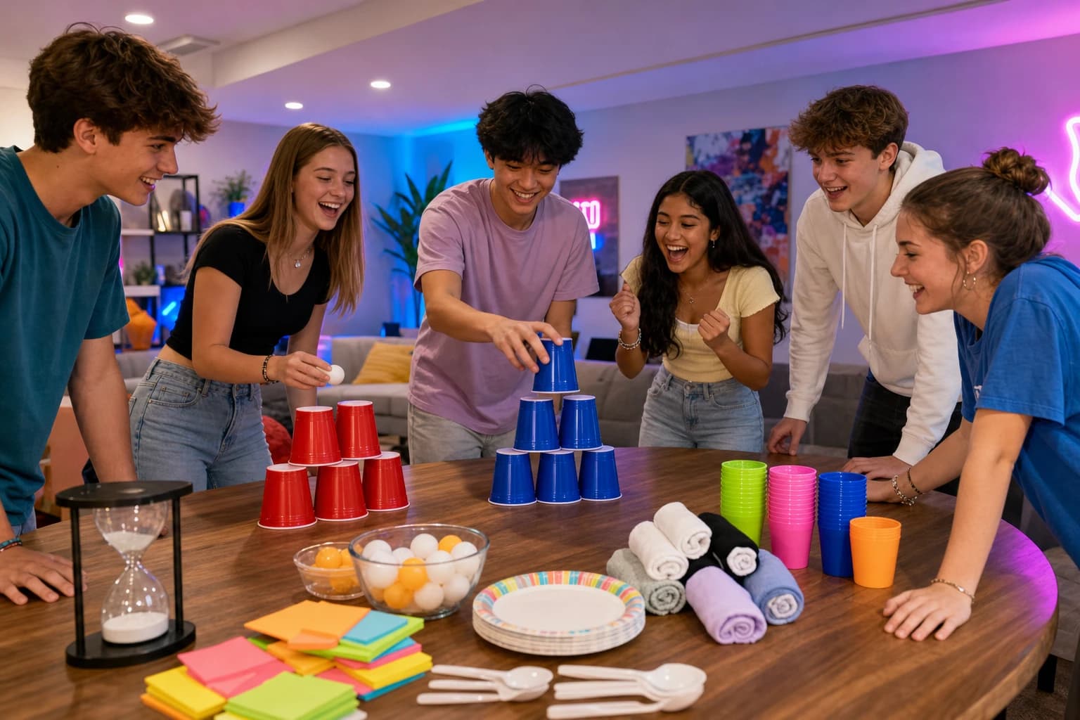 Minute-to-Win-It Party Games for Teens Using Household Items